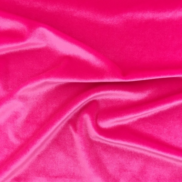 Stretch Velvet - FLUORESCENT PINK